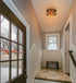 Farmhouse Flush Mount Ceiling Light Seeded Glass Shades Drum 2-light